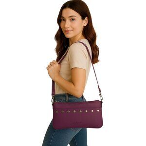 Crossbody Bag Simply Noelle Plum Vegan Leather Shoulder Handbag WOMEN'S WOMAN'S